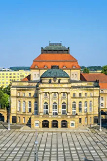 Saxony Prints: Opernhaus (Opera House), Theaterplatz, Chemnitz, Saxony, Germany