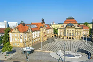 Opera House Prints: Opernhaus (Opera House), Theaterplatz, Chemnitz, Saxony, Germany