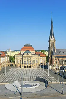 Opera House Prints: Opernhaus (Opera House), Theaterplatz, Chemnitz, Saxony, Germany