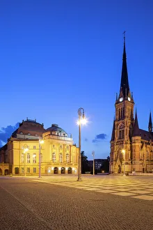 Opera House Prints: Opernhaus (Opera House), Theaterplatz, Chemnitz, Saxony, Germany