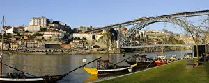 Oporto, capital of the Port wine, with the Douro river and Dom Luis bridge, Portugal