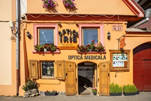 Siebenburgen Prints: Opticien at Sighisoara, Transylvania, Romania