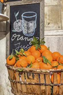 Orange juice stand in Palma de Mallorca, Mallorca, Spain