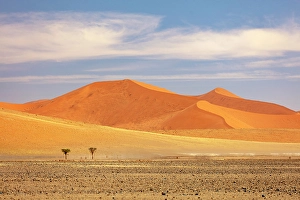 Dunes Prints: Orange sand dunes and blue sky