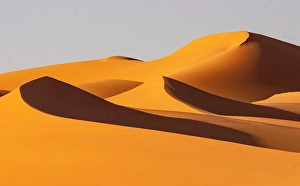Erg Chebbi Prints: Orange sand dunes, Erg Chebbi, Sahara Desert, near Merzouga, Morocco