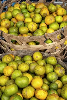 Produce Prints: Oranges for sale in a market in East Bali, Bali, Indonesia