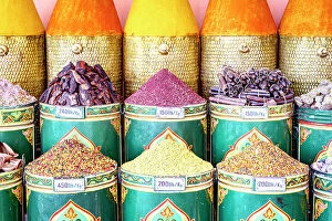 Morocco Collection: Organic spices and herbs in the street markets of Marrakesh, Morocco