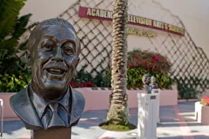 Orlando, Florida, USA. Bust of Walt Disney at Disney MGM Orlando