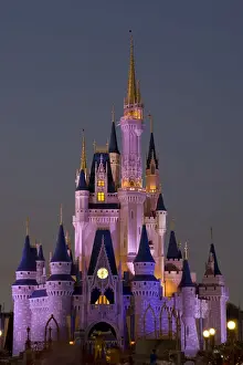 Family Prints: Orlando, Florida, USA. The Magic Castle at Disneys Magic Kingdom