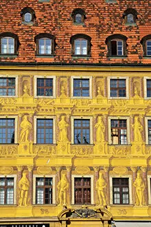 Ornamental facade of the House of the Seven Electors at the Rynek (Market Square)
