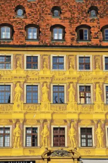 Stare Miasto Prints: Ornamental facade of the House of the Seven Electors at the Rynek (Market Square)