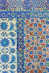 Turkiye Prints: Detail of ornaments, Eyup Sultan Mosque, Eyup, Istanbul Province, Turkey