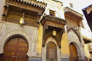 Images Dated 29th March 2012: Ornate Building Exterior, Sidi Ahmed Tijani Mosque, The Medina, Fes, Morocco