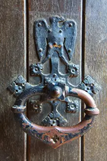 Hunedoara Prints: Ornate door knocker, Hunyadi Castle or Corvins Castle, Hunedoara, Transylvania