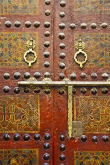 Images Dated 29th March 2012: Ornate Door, Sidi Ahmed Tijani Mosque, The Medina, Fes, Morocco