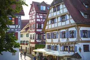Baden W√ºrttemberg Prints: Ornate Half Timbered houses in Ulms Fishermen and Tanners district, Ulm, Baden-Wurttemberg