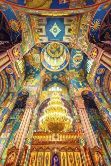 Orthodox Church Prints: Ornate Interior of Sts. Cyril and Methodius Church, Ljubljana, Slovenia, Eastern Europe