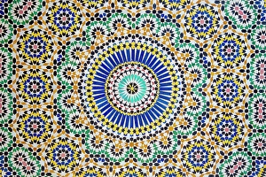 Q1 2025 Prints: Ornate tile mosaic at the abandoned Telouet Kasbah, Atlas Mountains, Morocco
