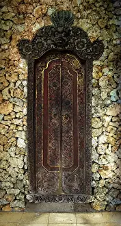Doors Prints: Ornately decorated door, Bali, Indonesia