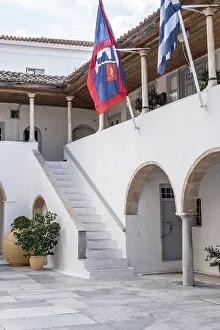 Hydra Prints: Orthodox Cathedral Church, Hydra Town, Hydra (Ydra) Island, Saronic Islands, Greece