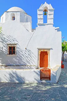 Orthodox Church Prints: Orthodox church, Chora, Folegandros Island, Cyclades Islands, Greece
