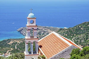 Images Dated 1st September 2022: Orthodox church, Platanos, Chania, Crete, Greek Islands, Greece