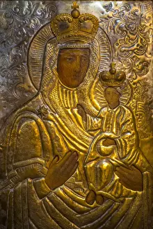 Icon Prints: Orthodox Icon of Mary and Jesus, St. Volodymyrs Cathedral, Kiev (Kyiv), Ukraine