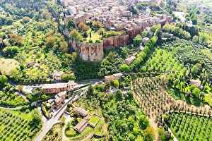Orvieto Prints: Orvieto, Terni, Umbria, Aerial View