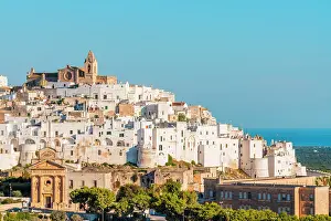 Ostuni Prints: Ostuni, also known as the withe city. province of Brindisi, Apulia, Italy