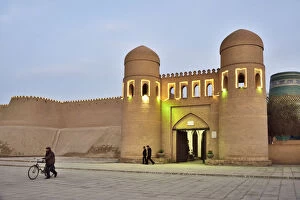 Islamic Gallery: Ota Darvoza, the western gate to the old town of Khiva. A UNESCO World Heritage Site