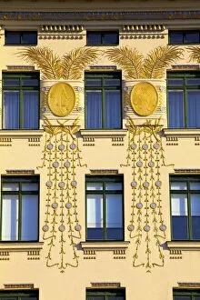 Images Dated 25th October 2013: Otto Wagners Art Nouveau Apartments, Vienna, Austria, Central Europe