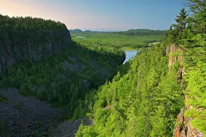 Ouimet Canyon looking towards Lake Superior Ouimet Canyon Provincial Park, Ontario, Canada
