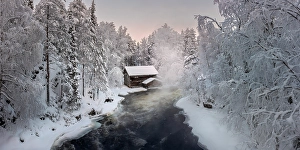 Suspension Bridge Prints: Oulanka National Park in finnish Lapland, Finland