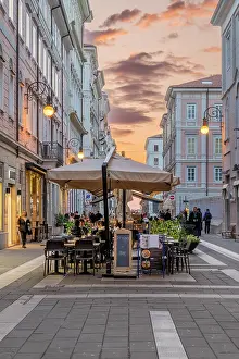 Lifestyle Prints: Outdoor cafe, Trieste, Friuli-Venezia Giulia, Italy