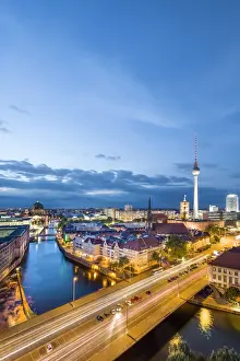 Television Tower Prints: Overview, Berlin Dom, Spree River and Television tower, Berlin, Germany