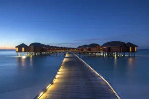 Beach Prints: Overwater bungalows, Anantara Dhigu resort, South Male Atoll, Maldives