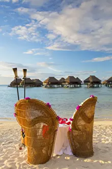 Accommodation Prints: Overwater bungalows of Hilton Mo orea Lagoon Resort Hotel, Moorea, Society Islands