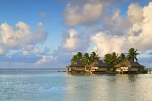 Images Dated 28th July 2015: Overwater bungalows of Intercontinental Mo orea Resort, Hauru Point, Moorea, Society Islands
