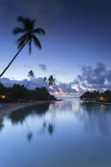 Accommodation Prints: Overwater bungalows of Intercontinental Mo orea Resort