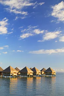 Images Dated 19th October 2015: Overwater bungalows at Le Meridien Tahiti Hotel, Pape ete, Tahiti, French Polynesia