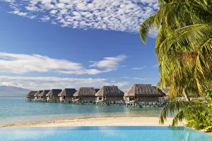 Overwater bungalows of Sofitel Hotel, Moorea, Society Islands, French Polynesia (PR)