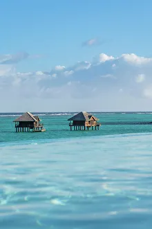 Overwater huts, Mandarin Oriental Hotel, , Canouan Island, Grenadine Islands, Saint Vincent and the Grenadines, Caribbean
