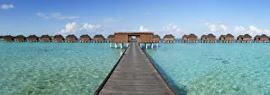 Images Dated 11th May 2016: Overwater villas at Olhuveli Beach and Spa Resort, South Male Atoll, Kaafu Atoll