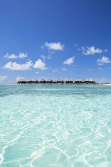 Overwater villas at Olhuveli Beach and Spa Resort, South Male Atoll, Kaafu Atoll