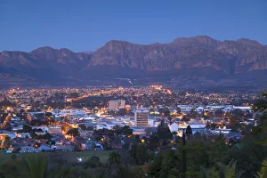 Paarl at dusk, Western Cape, South Africa