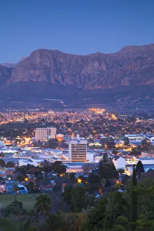Viewpoint Prints: Paarl at dusk, Western Cape, South Africa