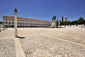 Paco Ducal (Palace of the Duke) of Vila Vicosa with the equestrian statue of King