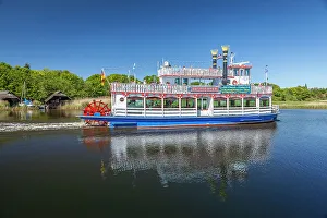 Paddle steamer Baltic Star on the Bodden near Prerow, Mecklenburg-Western Pomerania, Baltic Sea, Northern Germany, Germany