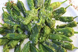 Padron Peppers Served as Tapas, Las Palmas de Gran Canaria, Gran Canaria, Canary Islands