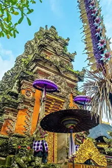 Temples Prints: Paduraksa (kori) gateway, Pura Taman Kemuda Saraswati (Water Palace), Bali, Indonesia